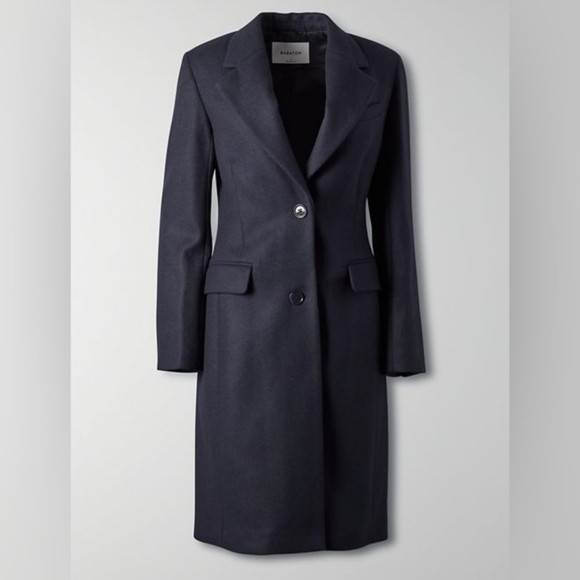 Aritzia Jackets & Blazers - Babaton Davenport Wool Coat BNWT XS- Navy Stone